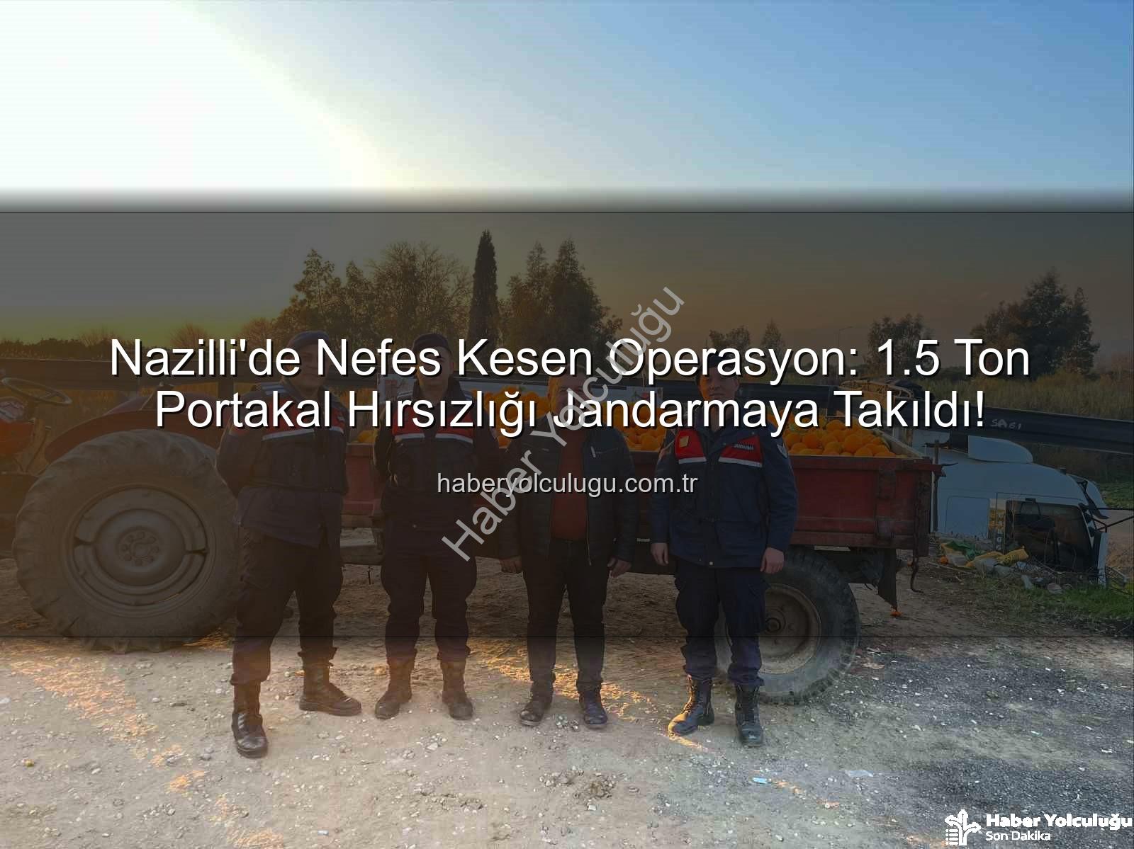 portakal hırsızlığı - Nazilli'de Nefes Kesen Operasyon: 1.5 Ton Portakal Hırsızlığı Jandarmaya Takıldı!